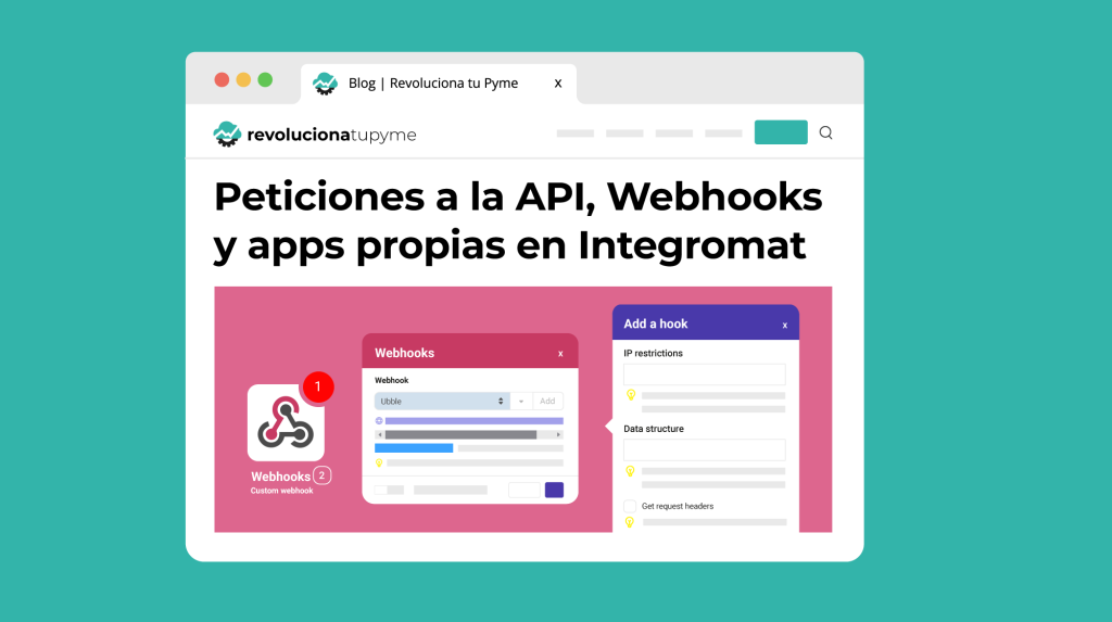 peticiones API webhooks aplicaciones integromat